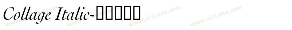 Collage Italic字体转换